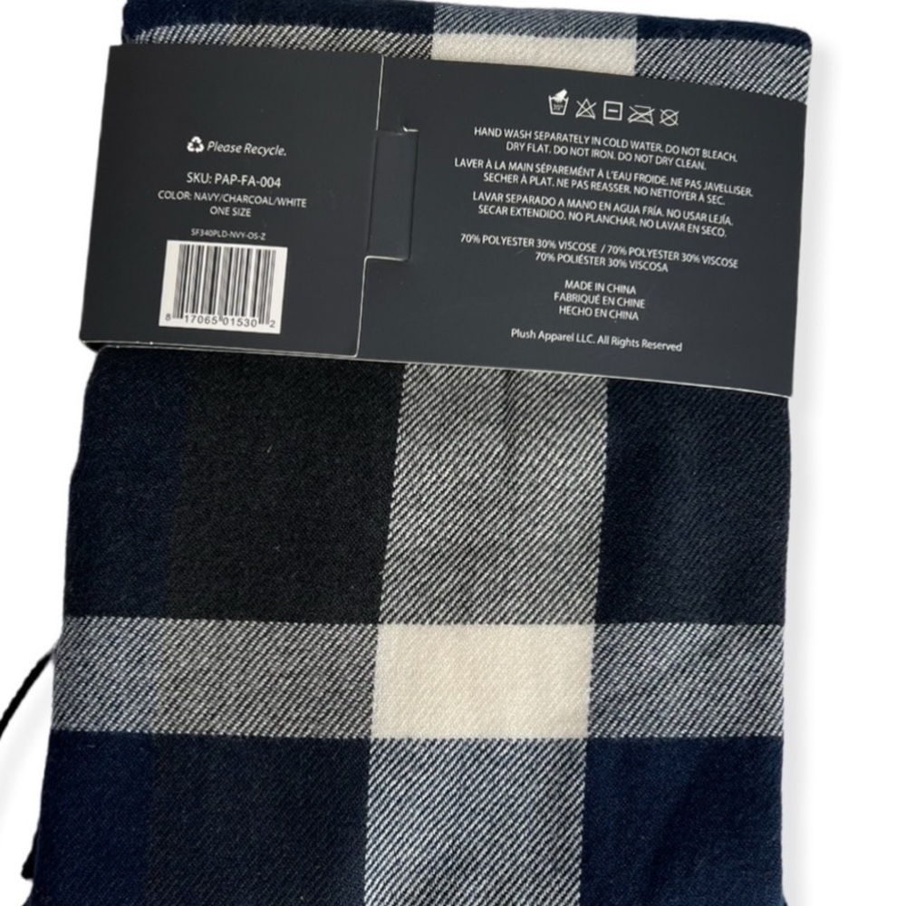 Plush Apparel Ultra Soft Plaid Scarf - Picture 2 of 5